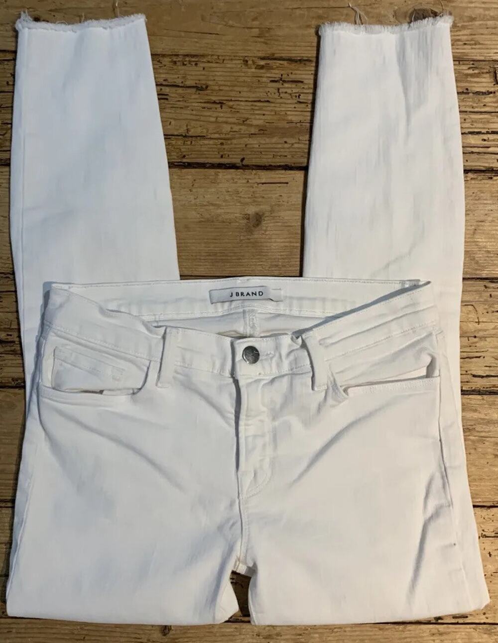 J Brand Women’s Size 28 White Distressed Stretch Jeans